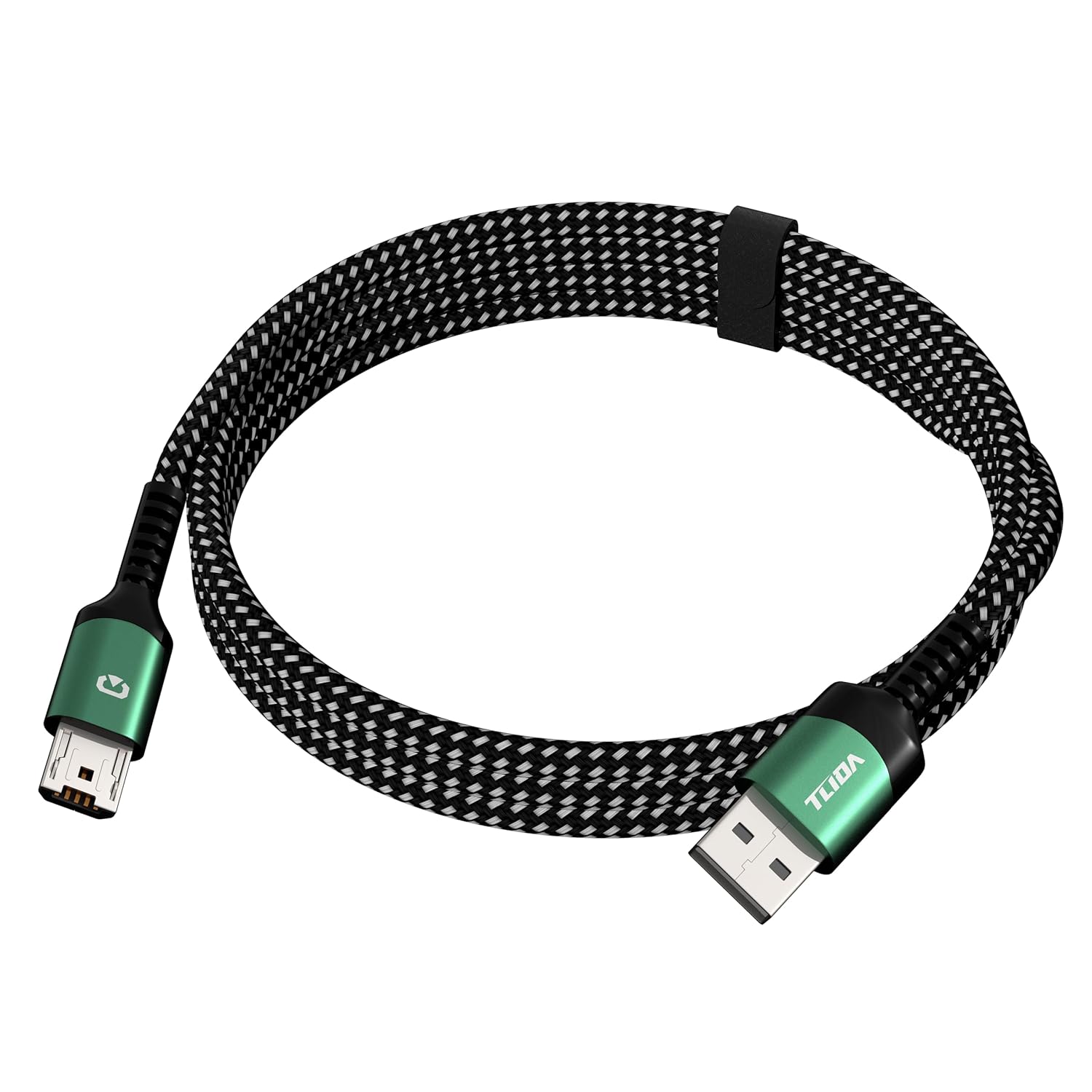 Micro USB Cable 3.3Ft Fast Charging USB 2.0 3.1A & 480Mbps Data Sync Nylon Braided for Samsung Galaxy A15/A25/A35/A54 Moto G Android Tablets Playstation 4 Controller Kindle Fire Green