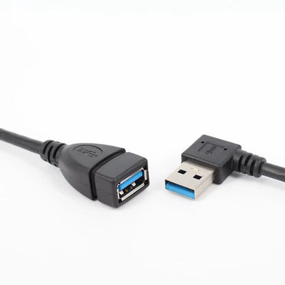 USB 3.0 Right / Left /Up/Down Angle 90 Degree Extension Cable Male to Female Adapter Cord USB Cables Extension Cord